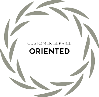 customer service oriented badge